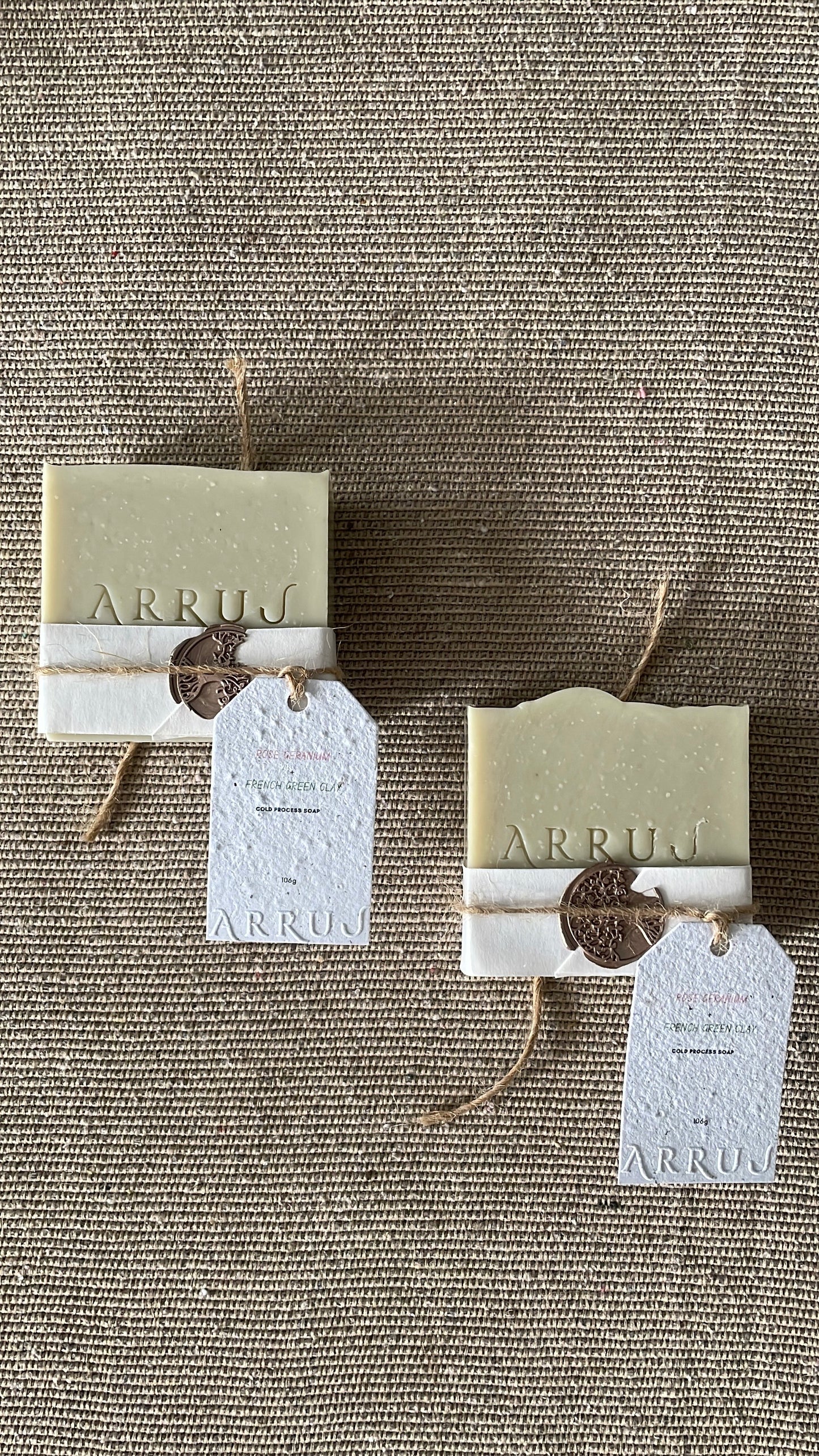 Rose Geranium and French Green Clay Cold Process Soap