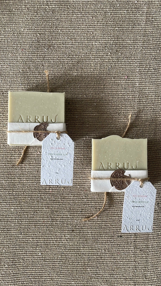 Rose Geranium and French Green Clay Cold Process Soap
