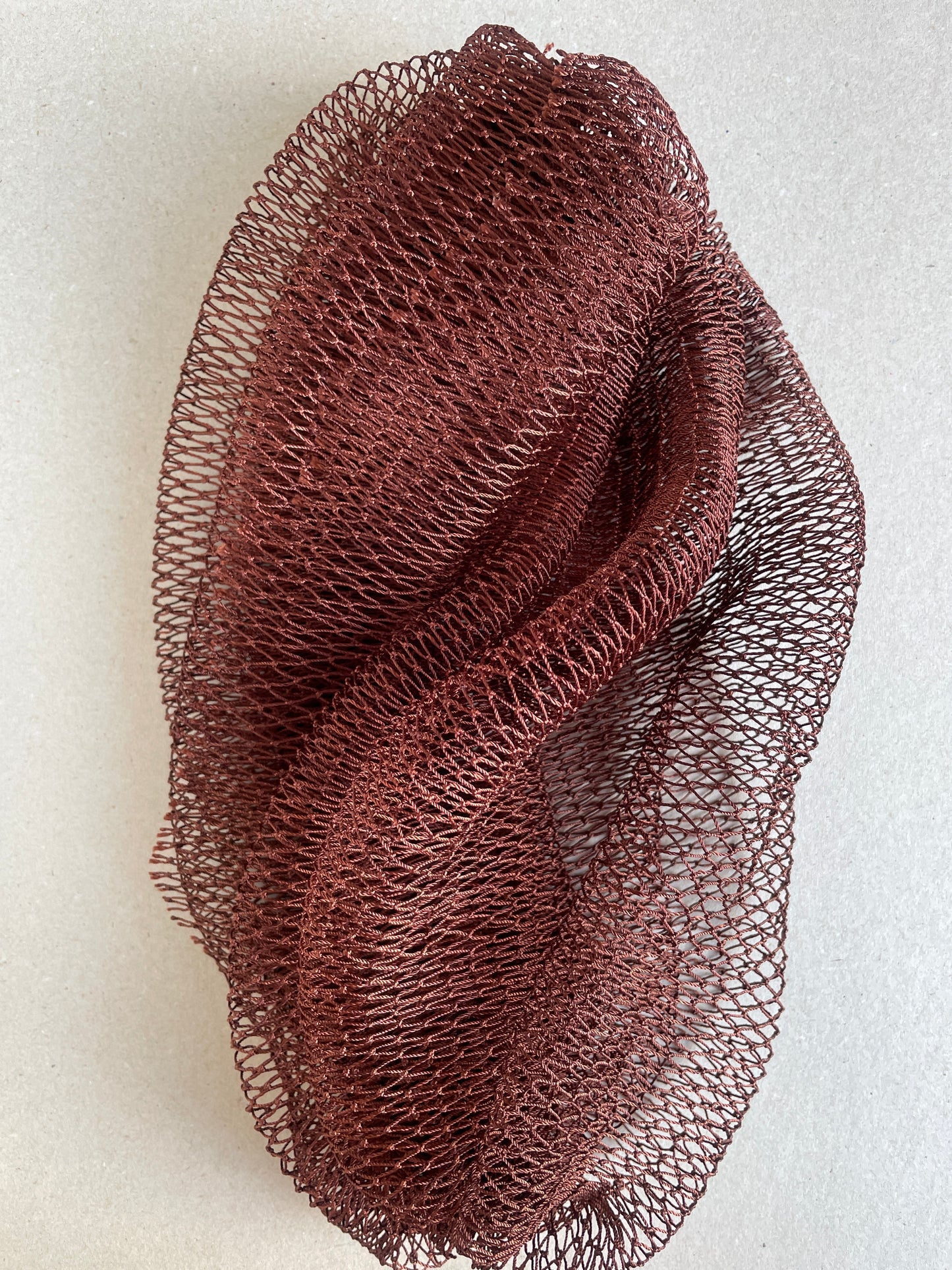 Brown African net sponge. African bath sponge, Sapo net sponge, African exfoliating net, handmade bath sponge, long exfoliating sponge, deep cleansing bath net, African shower net, full body exfoliator, loofah alternative, traditional African sponge